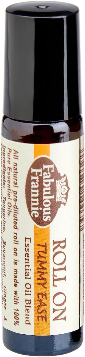 Fabulous Frannie Tummy Ease Essential Oil Blend Pre-Diluted Roll-On 10 ml Tangerine, Spearmint, Ginger and Fennel