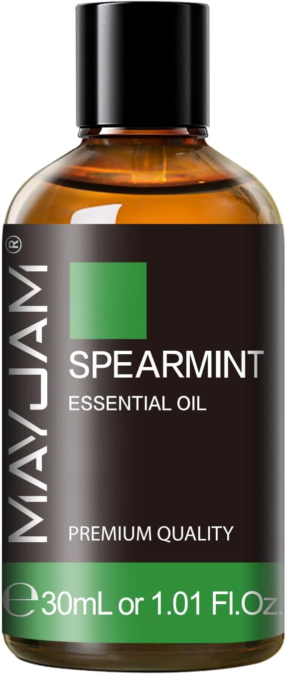 Spearmint Essential Oil 30ML/ 1.01FL.OZ, MAYJAM Pure Spearmint Oil for Massage, Diffuser, Soap Making, Long Lasting Scents
