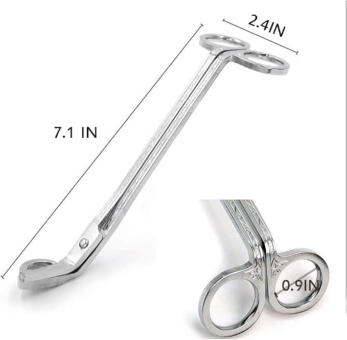 STONCEL 4PC Candle Trimmer Wick Catcher Stainless Steel,Silver