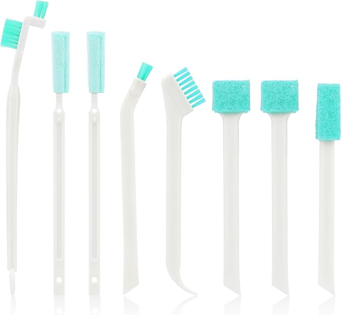 8pcs Humidifier Cleaning Brushes Tools, Crevice Tiny Brush for Household Detail Scrub Cleaner Brush Small Bottle Straw Spout Mini Cleaning Brushes for Tight Spaces Keyboard Window Track Kitchen Corner
