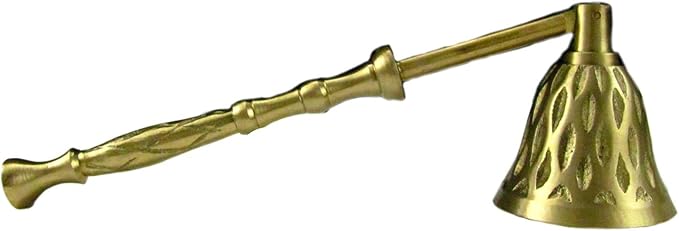 Biedermann & Sons Candle Snuffer, Antique Hammered Satin Brass 6.75" Long, M2311