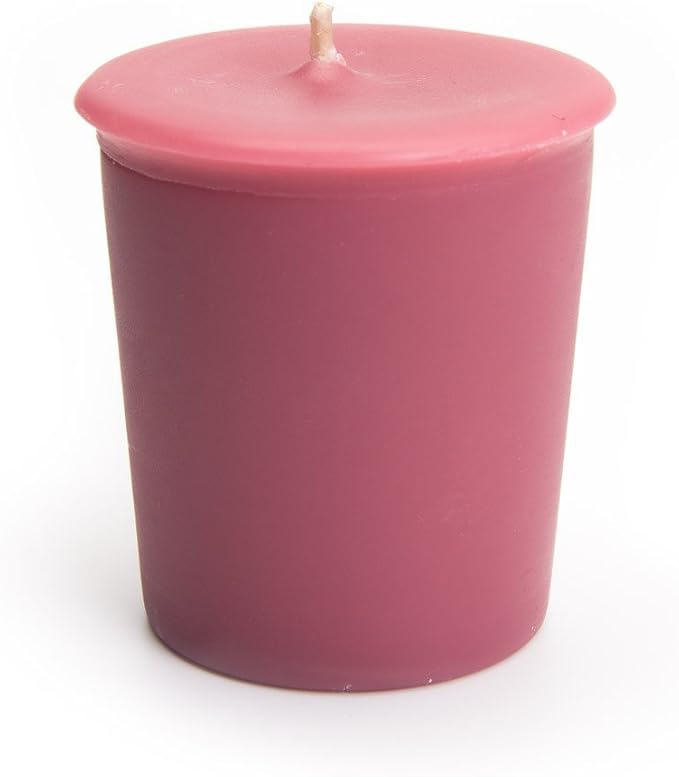 Apples & Cinnamon Soy Votive Candles - Scented with Natural Fragrance Oils - 6 Dark Red Natural Votive Candle Refills - Bakery & Food Collection