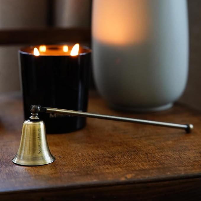 Candle Snuffer Accessory - Brass Design - Safely Extinguish Candle Flames - Home Decor and Gift for Candle Lover (Antique)