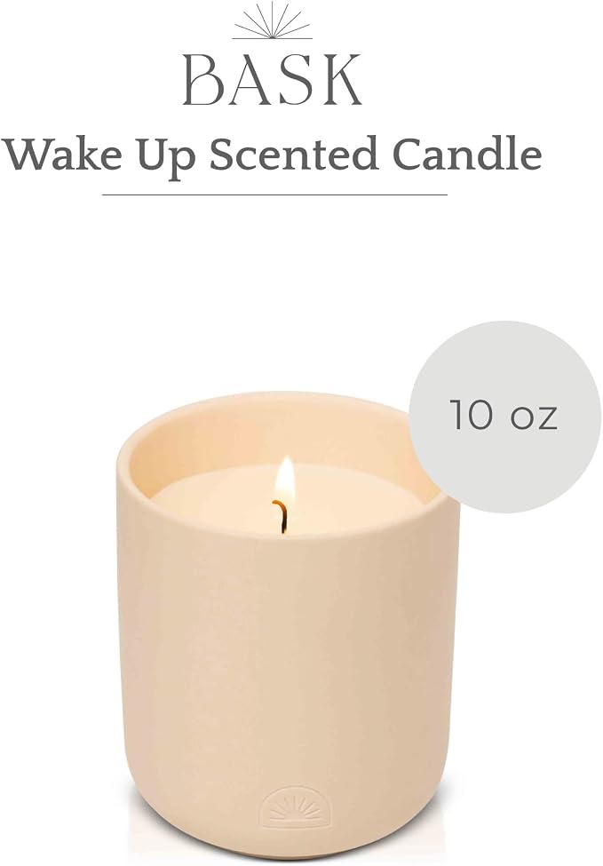 Relaxing Candles for Home by BASK - Scented Candles - Winter Candles - Gifts for Women and Men - Scent: Wake Up