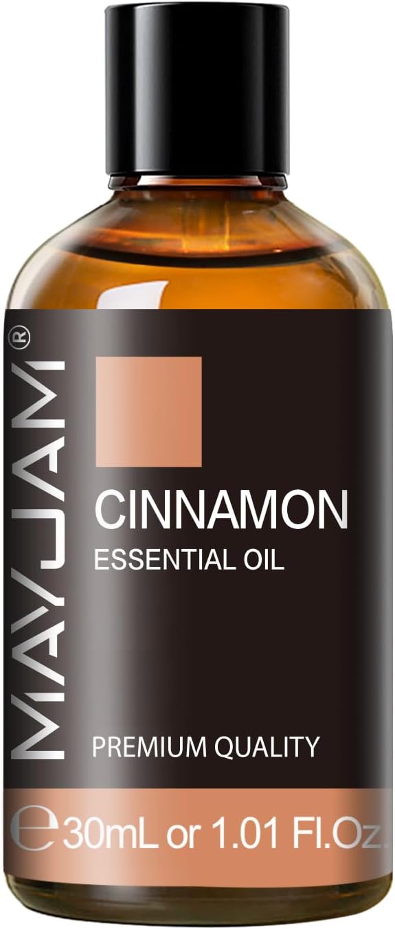 Cinnamon Essential Oil 30ml/1.01fl.oz, MAYJAM Premium Cinnamon Oils with Glass Dropper, Perfect for Diffusers Home Office Use
