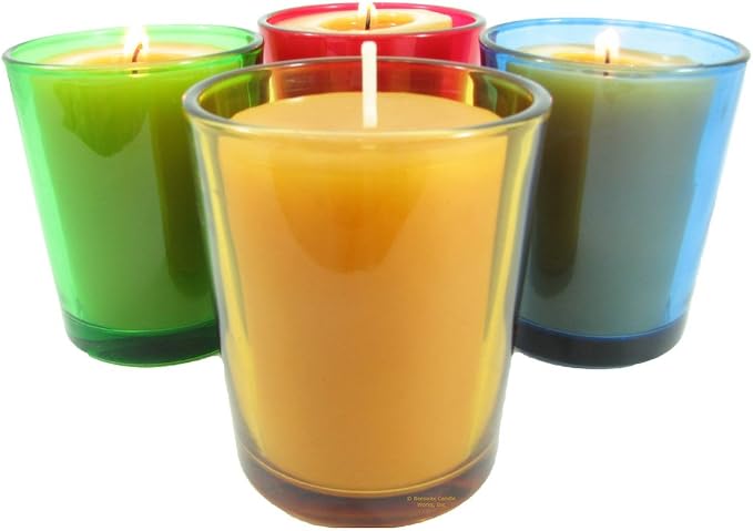 Beeswax Candle Works, Large 19-Hour Votives (Pack of 4) 100% USA Beeswax