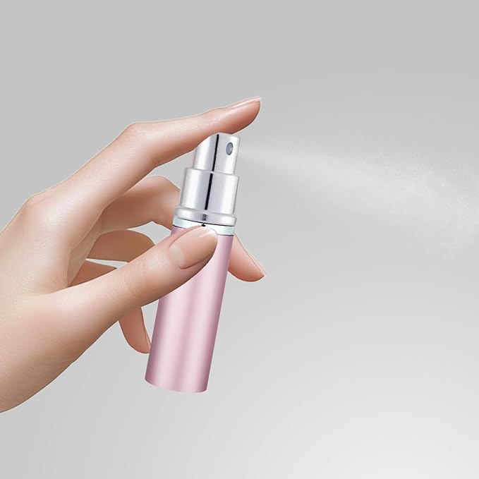 5ML Perfume Travel Spray Bottle(1 PC), Perfume Atomiser Refillable, Portable for Travel Holiday, Outdoor Activities and Business (pink)
