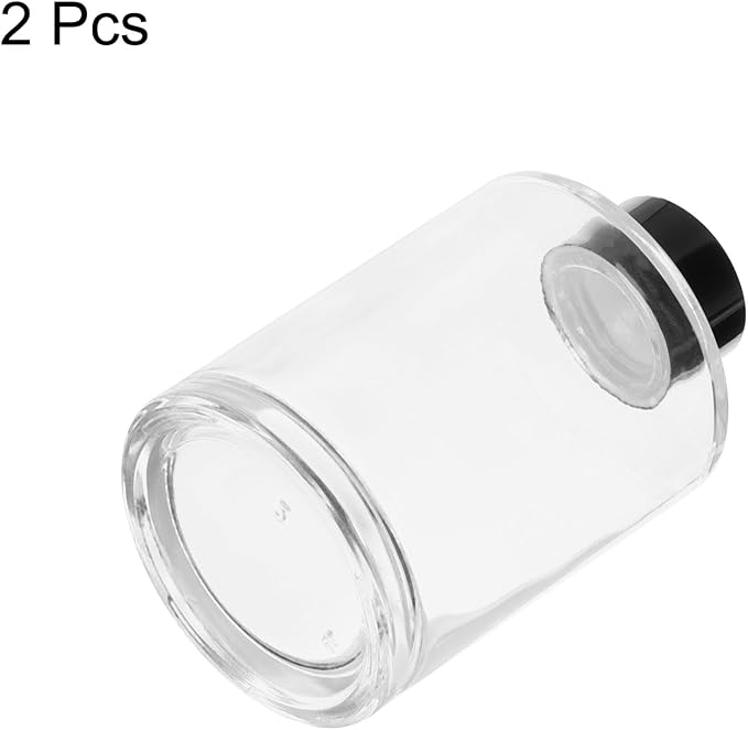 HARFINGTON 2pcs 120ml/4oz Empty Glass Diffuser Bottle 3.9" x 2.4" Refillable Fragrance Accessories Aromatherapy Jar Container for Replacement Reed Diffuser DIY Home Bathroom Transparent