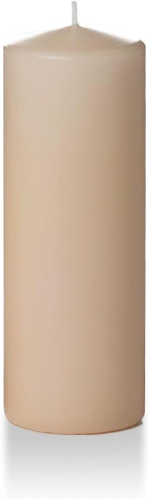 Yummi 3" x 8" Sandstone Round Pillar Candles - 3 per Pack