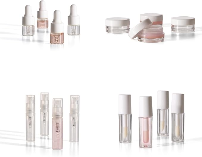 Mini Makeup Containers for Travel, Depotting Makeup Containers, Empty Cosmetic Containers, Sample Jars, Mini Make up Bottles, Refillable Cosmetic Containers, Extra Small Travel Containers