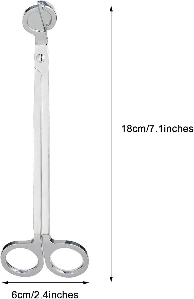 Candle Wick Trimmer, Candle Snuffer Long Handle Candle Accessory Set(Silver Wick Trimmer)