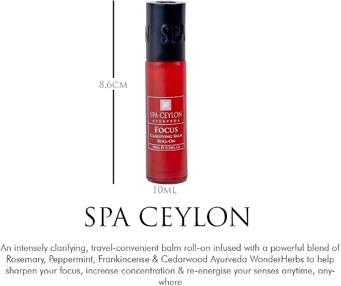 SPA CEYLON Focus Clarifying Balm Roll-On | For All Skin Types | Roll-On Applicator | Cruelty-Free