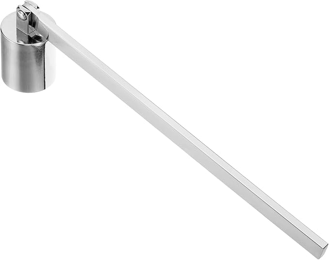 uxcell Candle Snuffer, Candle Extinguish with Long Handle, Wick Flame Snuffer Extinguish Accessory Cylinder-Shaped for Putting Out Flame Home Decor Gifts, Silver
