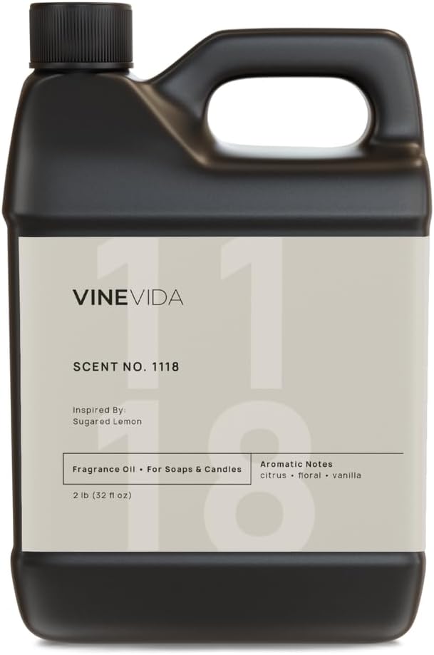 VINEVIDA [32oz] Sugared Lemon Fragrance Oil for Candle Making and Soap Making - Premium Candle Scents for Soy Candles