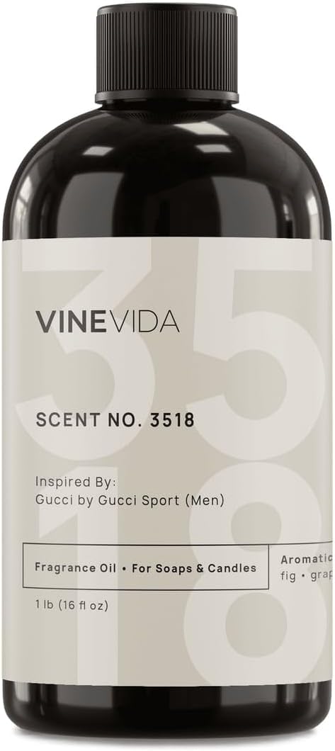 VINEVIDA Scent NO. 3518 Fragrance Oil - 16oz (1lb) - Fragrance Oil for Candle Making - Made in USA Candle Scents Scents for Soap Making