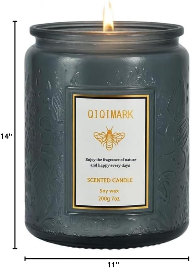 Gift for Dad, Blue Volcano Scented Candle for Home, Luxury Soy Wax Candle, 50 Hour Long Lasting Aromatherapy Candle, Coastal Home Decor Gift for Men, Birthday, Housewarming, Relaxation 7 oz