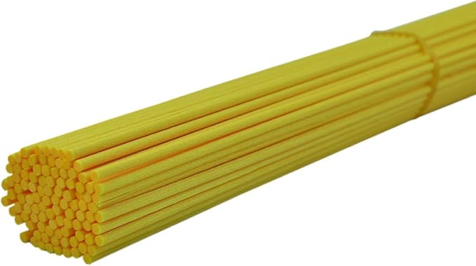 100 Pieces Fiber Reed Diffuser Replacement Refill Sticks (8" x 3mm, Yellow)