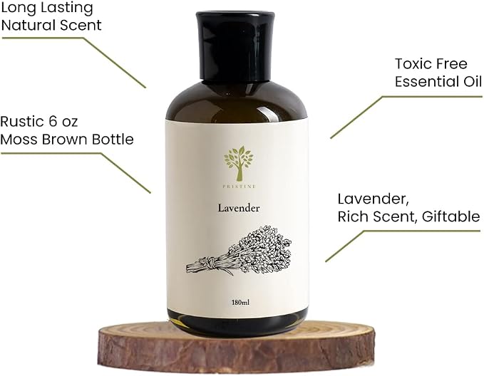 PRISTINE Lavender Dream Diffuser Refill with Free Reed Stick | Fresh Lavender Room Fragrance Reed Diffusers, Oil & Room Diffusers with Reeds Stick Set | Home Fragrance Scent Refill