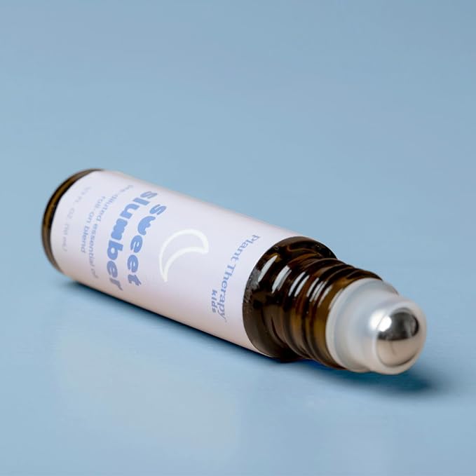 Plant Therapy Kids Sweet Slumber Essential Oil Blend Pre-Diluted Roll-On 10 mL (1/3 oz) 100% Pure, Soothing Aromatherapy for Better Sleep