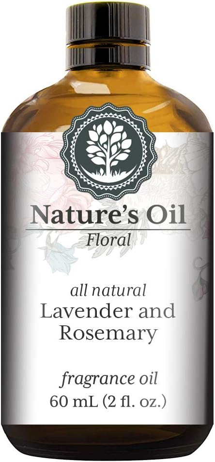 Lavender and Rosemary Fragrance Oil (60ml) for Diffusers, Soap Making, Candles, Lotion, Home Scents, Linen Spray, Bath Bombs, Slime