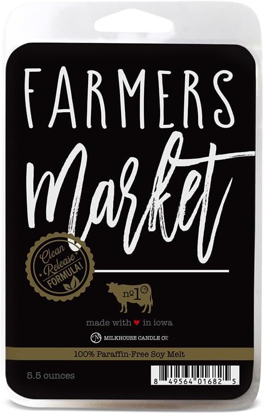 Milkhouse Candle Company Farmers Market Soy Wax Melts – Red Currant | Tomato | Garden Moss Scented – 5.5 oz, Hand-Poured, Premium Fragrance Oil, Made in the USA