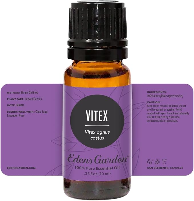 Edens Garden Vitex Essential Oil- 100% Pure Premium Grade, Undiluted, Natural, Therapeutic, Aromatherapy, The Best for Diffuser, Skin, Face, Humidifiers 10 ml (.33 fl oz)