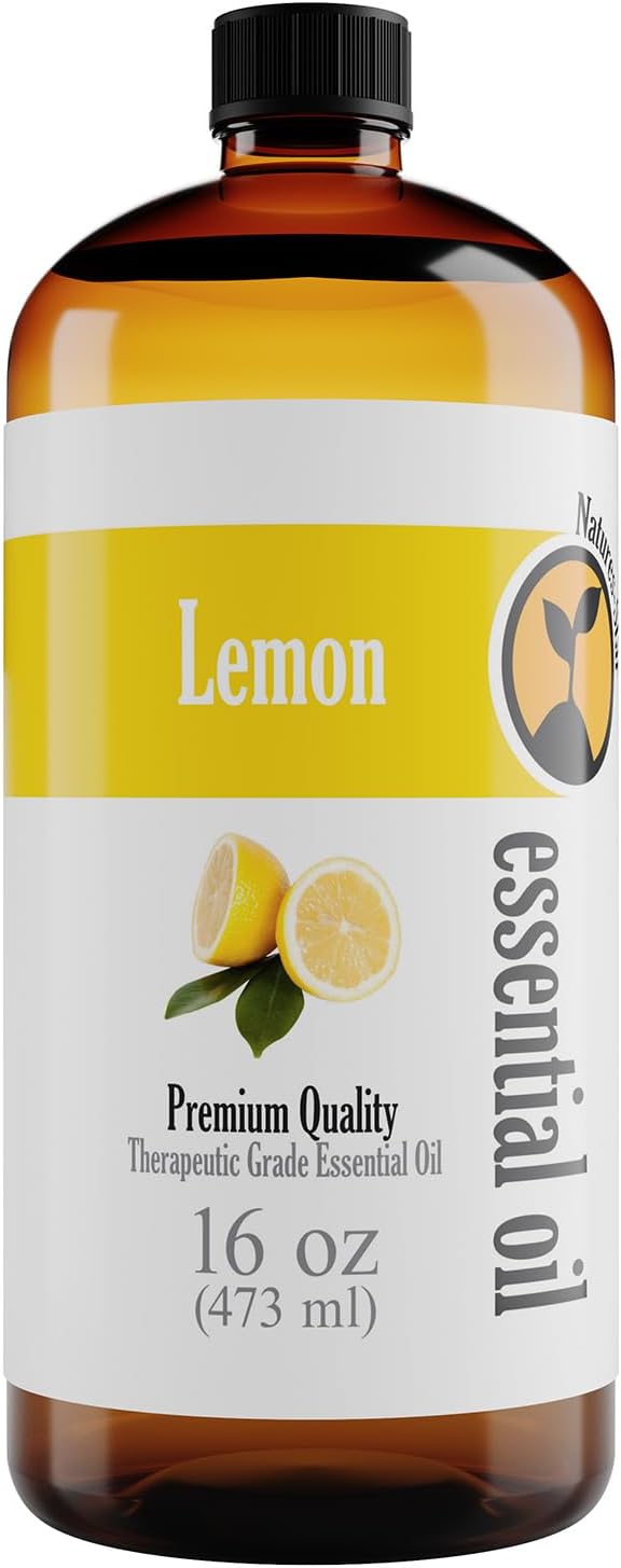 Natures-Star - Lemon Essential Oil 16 oz for Cleaning, Diffuser, Humidifier & Aromatherapy Body Massage – Oil for Skin, Home Candle Making & Lemon Fragrance Scent