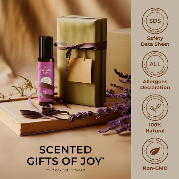Lavender Oil & Sleep Roll On Set - Aromatherapy Grade Essential Oils Set - 2x0.34 fl oz - Gya Labs