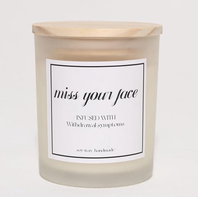 Best Friends Gifts for Women, Friendship Gifts for Women, Miss Your Face Lavender Candle for Bestie, Lavender Scented Candle, Natural Soy Wax & Natural Essential Oils