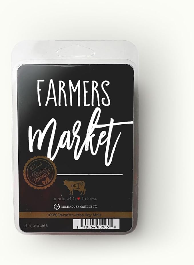Milkhouse Candle Company Farmers Market Soy Wax Melts – Red Currant | Tomato | Garden Moss Scented – 5.5 oz, Hand-Poured, Premium Fragrance Oil, Made in the USA