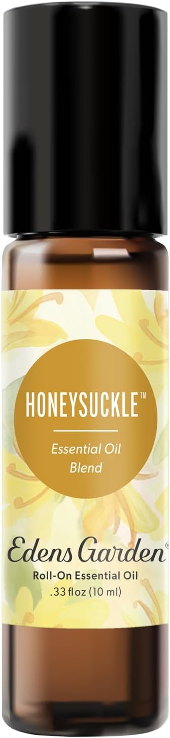 Edens Garden Honeysuckle Essential Oil Roll-On – Pre-Diluted Floral Blend, 100% Pure Aromatherapy & Natural Perfume, Uplifting Skin Safe Travel Roll-On, 10 ml (.33 fl oz)