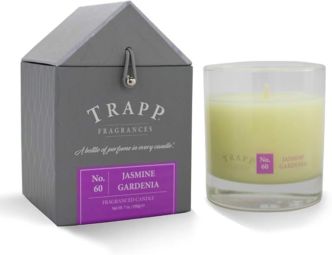 Trapp Signature Home Collection No. 60 Jasmine Gardenia Poured Scented Candle, 7-Ounce