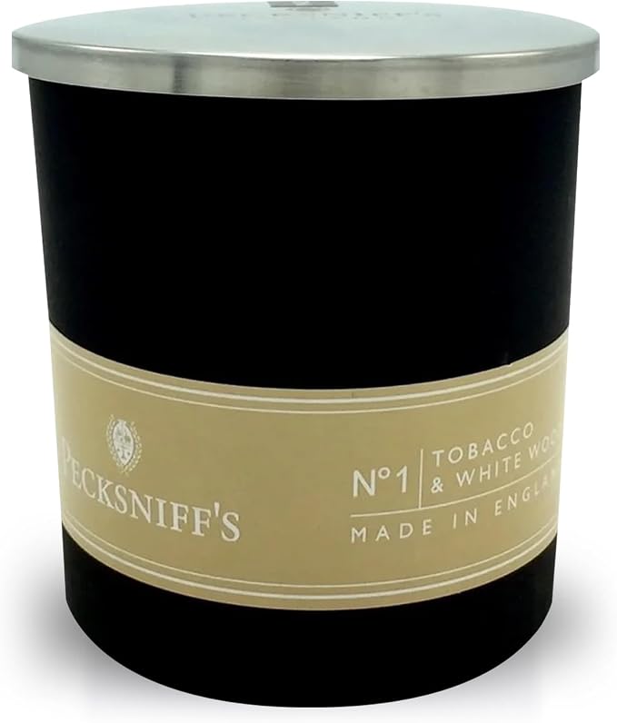 Pecksniffs Tobacco & White Wood Scented Candle | 1 Wick, 100g/3.5oz