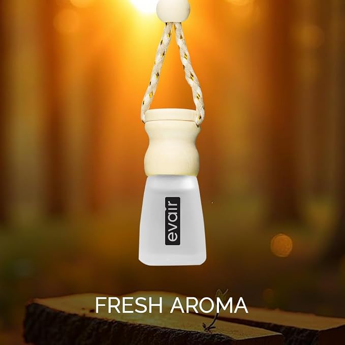 Evair Sandalwood Scent Car Air Freshener | Hanging Car Diffuser - Long Lasting Air Freshener -Fragrance from Essential Oil