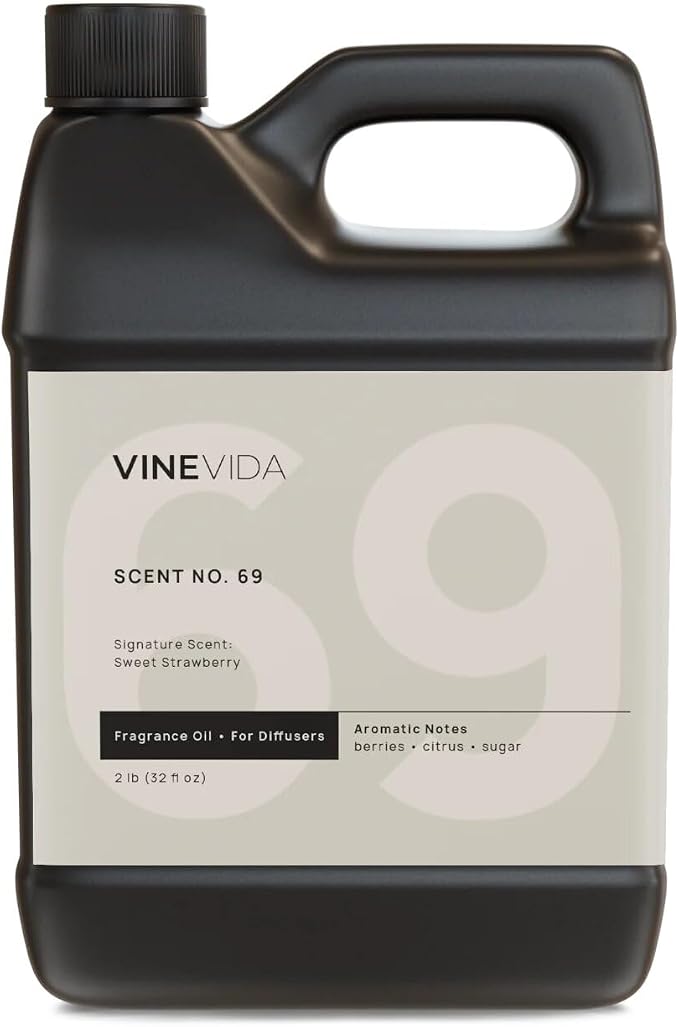 VINEVIDA [32 Fl Oz] Sweet Strawberry Fragrance Oil for Cold Air Diffusers, Essential Oils for Diffuser Oil Refill & Air Freshener Room Spray