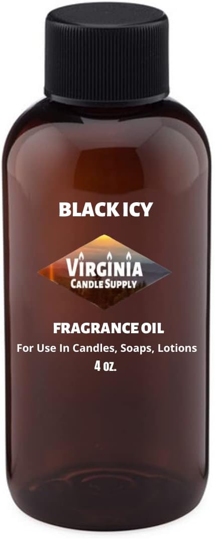 Black ICY Type Fragrance Oil (Our Version of The Brand Name) (4 oz Bottle) for Candle Making, Soap Making, Tart Making, Room Sprays, Lotions, Car Air Fresheners, Slime, Bath Bombs, Warmers…