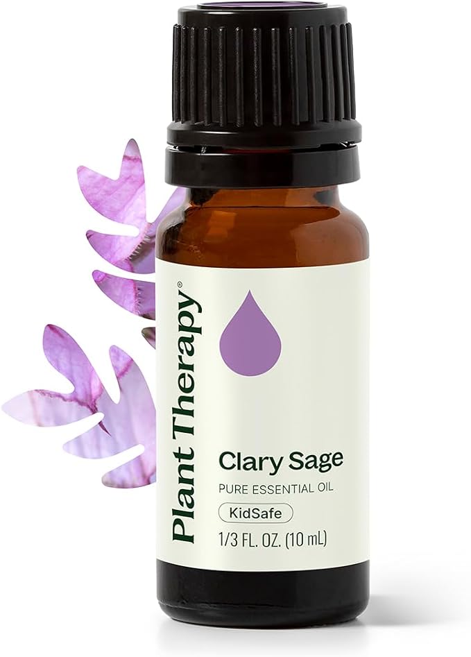 Plant Therapy Clary Sage Essential Oil 100% Pure, Undiluted, Natural Aromatherapy, Therapeutic Grade 10 mL (1/3 oz)