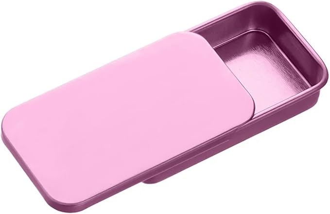 30PCS Tinplate Box Slide Lid Push Pull Box Drawer Balm Box Portable Box Mini Aromatherapy Jar Candy Small Iron Box Gift Box(Pink)