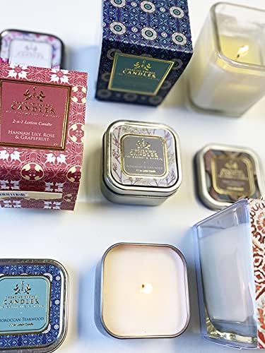 Lotion Candle - Peppermint & Eucalyptus Scented Massage Candles for Self Care, 10 Oz. Soy Wax Candle with Essential Oil Blends, Coconut Oil, and Vitamin E, 55 Hour Burn Time