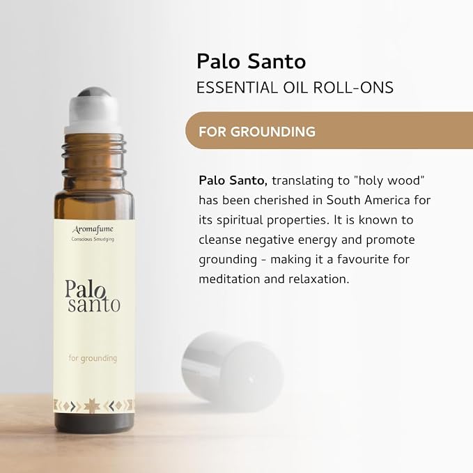 Palo Santo Essential Oil Roll-On Gift Set by Aromafume | 6 x 5ml /1.01 fl oz | Essential Oil Aromatherapy Rollers | Natural Roller Ball Perfume | Spiritual Meditation Accessories