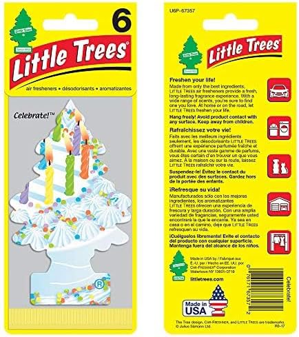 LITTLE TREES Air Fresheners Car Air Freshener. Hanging Tree Provides Long Lasting Scent for Auto or Home. Celebrate!, 24 Air Fresheners
