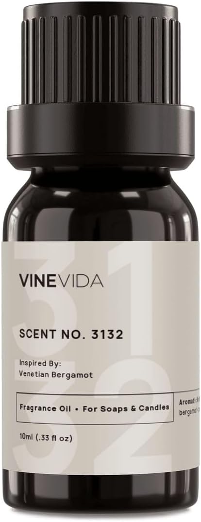 VINEVIDA Scent NO. 3132 Fragrance Oil - 10mL - Inspired by: Venetian Bergamot Fragrance Oil for Candle Making - Made in USA Candle Scents Scents for Soap Making