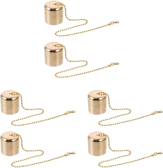 Ipetboom 6pcs Brass Lampshade Candle Extinguisher Snuffer, Care Tool Tiki Torch Caps Fire Cutter Wick Cover, Multi-use Snuffer Stickers Chain Heater Rust Lamp Shade Put Out Covers