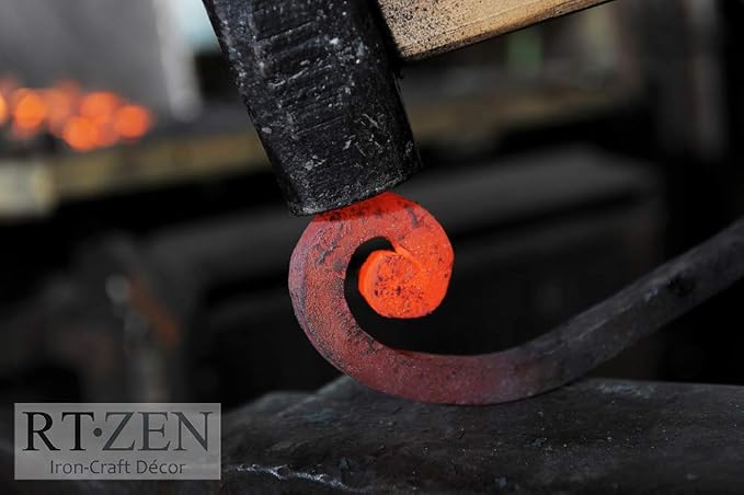 RTZEN Rustic Bell Candle Snuffer - Handcrafted Decorative Rustic Wrought Iron Candle Extinguisher Candlesnuffer with Long Handle - Unique Black Matte Farmhouse Decor Accessories Gift
