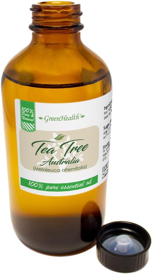 Tea Tree (Australia) Essential Oil - 8 fl oz (100% Pure & Uncut) Amber Glass Bottle w/Cap - GreenHealth