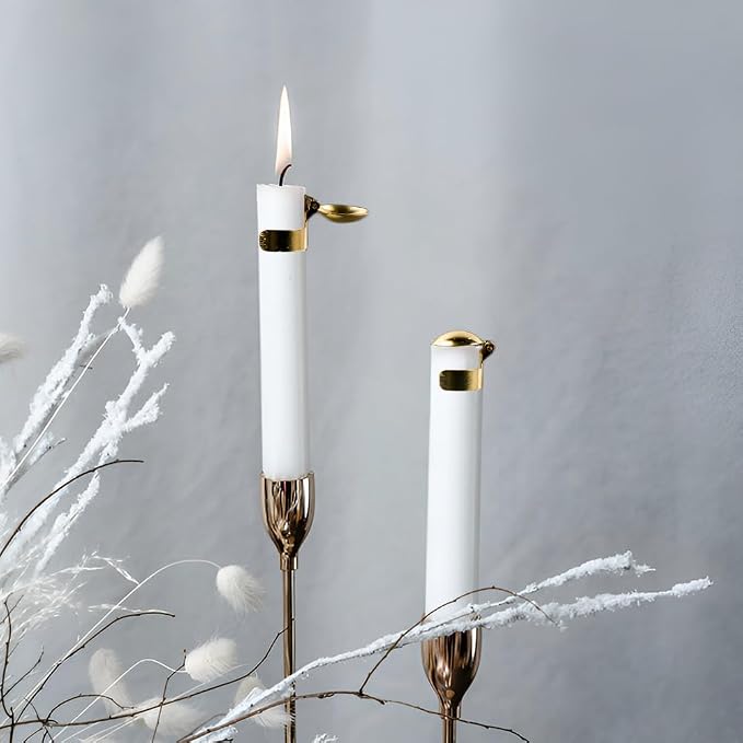 OLEEK (12Pcs Automatic Candle Extinguisher, Candle Extinguisher Automatic Candle Snuffer, Candle Stick Swedish Candle Snuffer Automatic, Taper Candle Trimmer, Swedish Candle Extinguisher, Candle Set