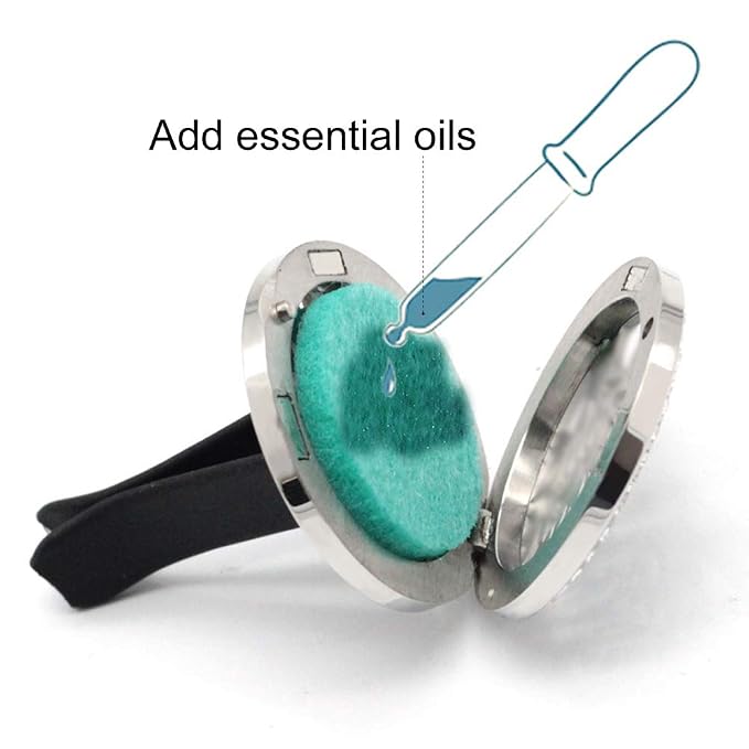 200 Pieces Car Diffuser Aromatherapy Diffuser Necklace Replacement Pads Replacement Felt Pads Essential Oil Diffuser Locket Necklace Refill Pads Multi-Color (22.5mm Diameter)