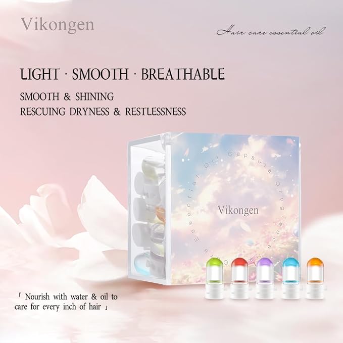 Hair Perfume for Women, 5 Scents Mini Hair Fragrance Set, Long Lasting Fresh Scent, 2-in-1 Hair Perfume Oil with Avocado & Camellia, Smooth & Anti-Frizz Hair Mist (30pcs)