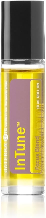 doTERRA - InTune Essential Oil Focus Blend Roll On - Supports Enhanced, Sustained Sense of Focus; Supports Efforts to Pay Attention or Stay On Task; For Topical Use - 10 mL
