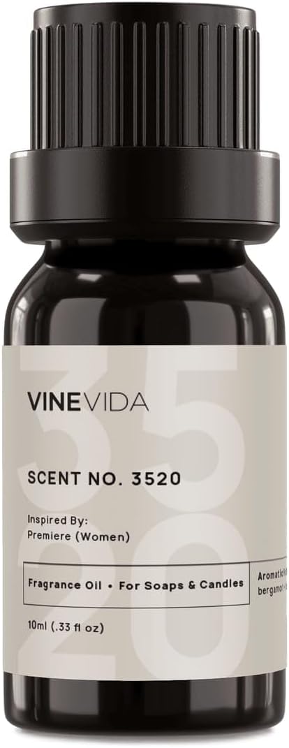 VINEVIDA Scent NO. 3520 Fragrance Oil - 10mL - Inspired by: Premiere (Women) Fragrance Oil for Candle Making - Made in USA Candle Scents Scents for Soap Making